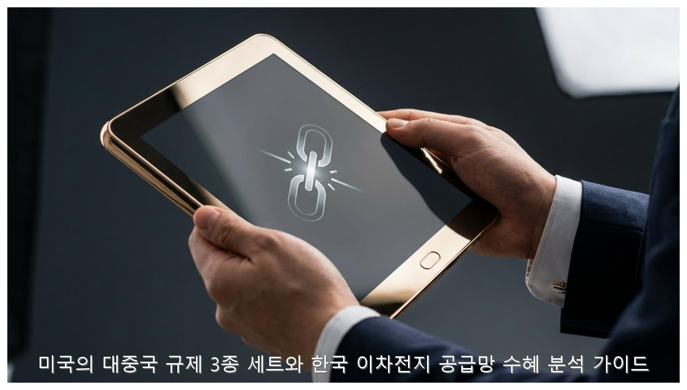 미국의 대중국 규제 3종 세트와 한국 이차전지 공급망 수혜 분석 가이드 핵심 안내 및 분석 인포그래픽 (3)