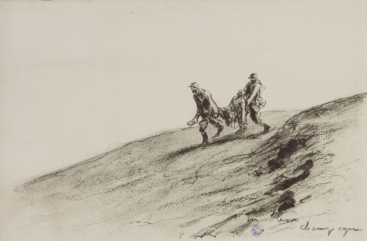 Un blessé Champagne 1915 1916