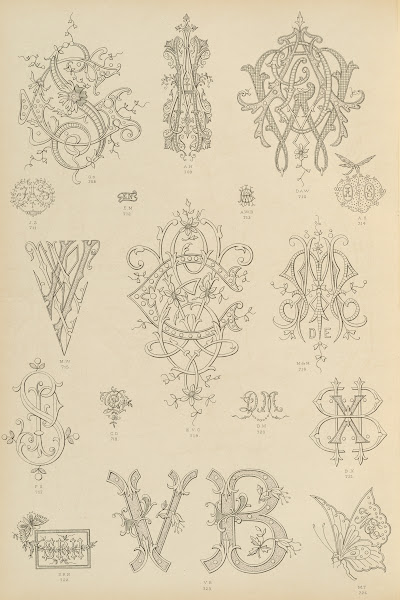 Album de chiffres  monogrammes couronnes de noblesse francaises et etrangeres Pl