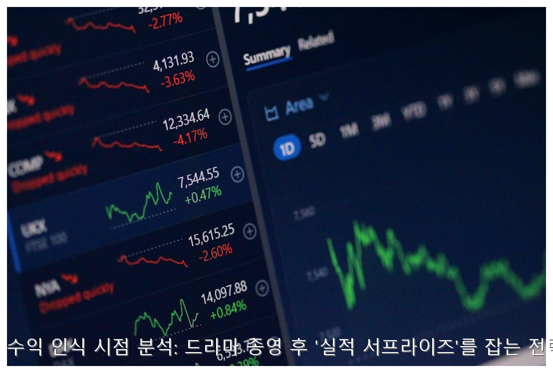 K-콘텐츠 제작사 수익 인식 시점 분석: 드라마 종영 후 '실적 서프라이즈'를 잡는 전략적 매수 가이드 핵심 안내 및 분석 인포그래픽 (3)