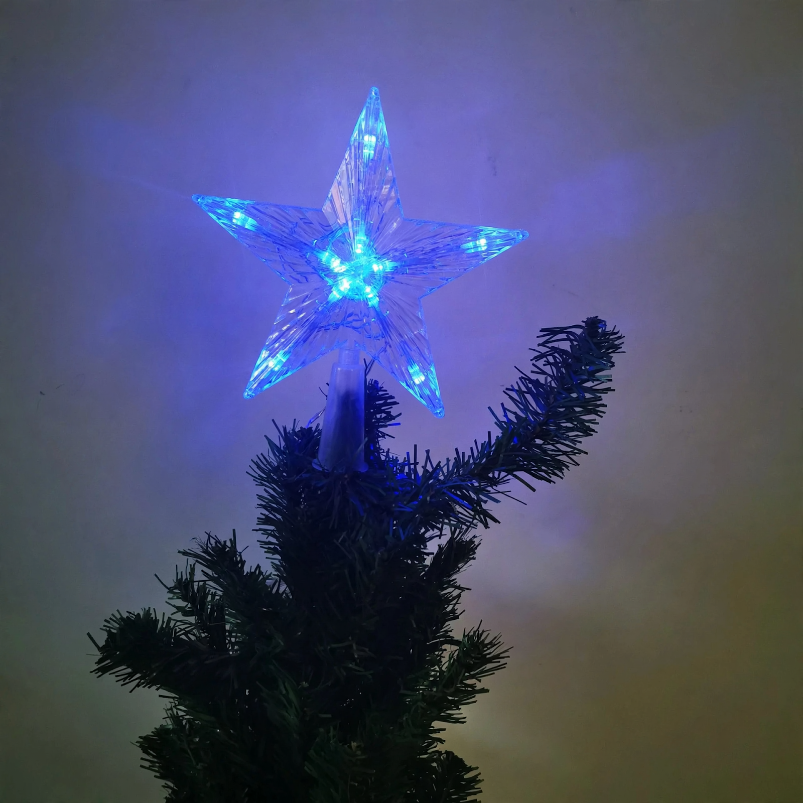 LED Christmas tree star topper with lighting