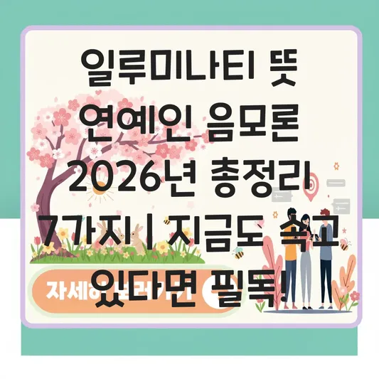 일루미나티 뜻 연예인 음모론