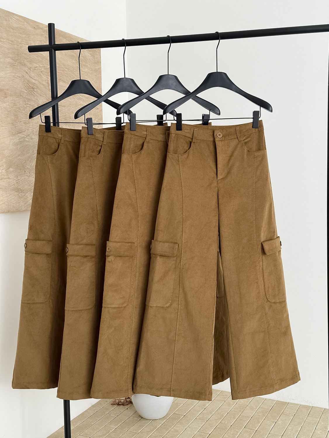 Damen-Cordhose, gerade, mit Taschen