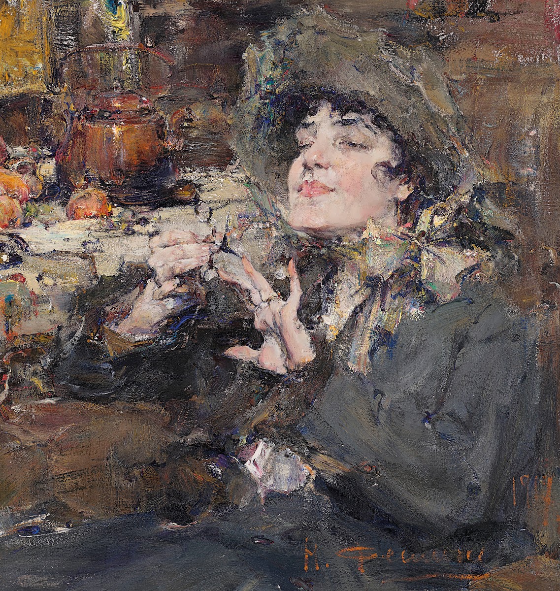The Manicure Portrait Of Mademoiselle Girmond 1917