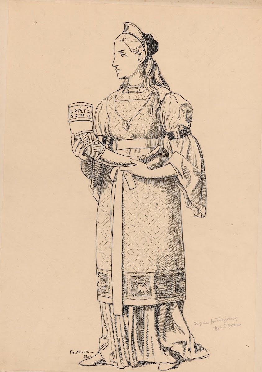 Design for Gudruns costume 1896