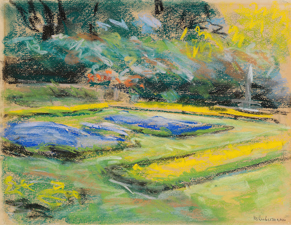 Blumenterrasse im Wannseegarten nach Nordwesten 1920