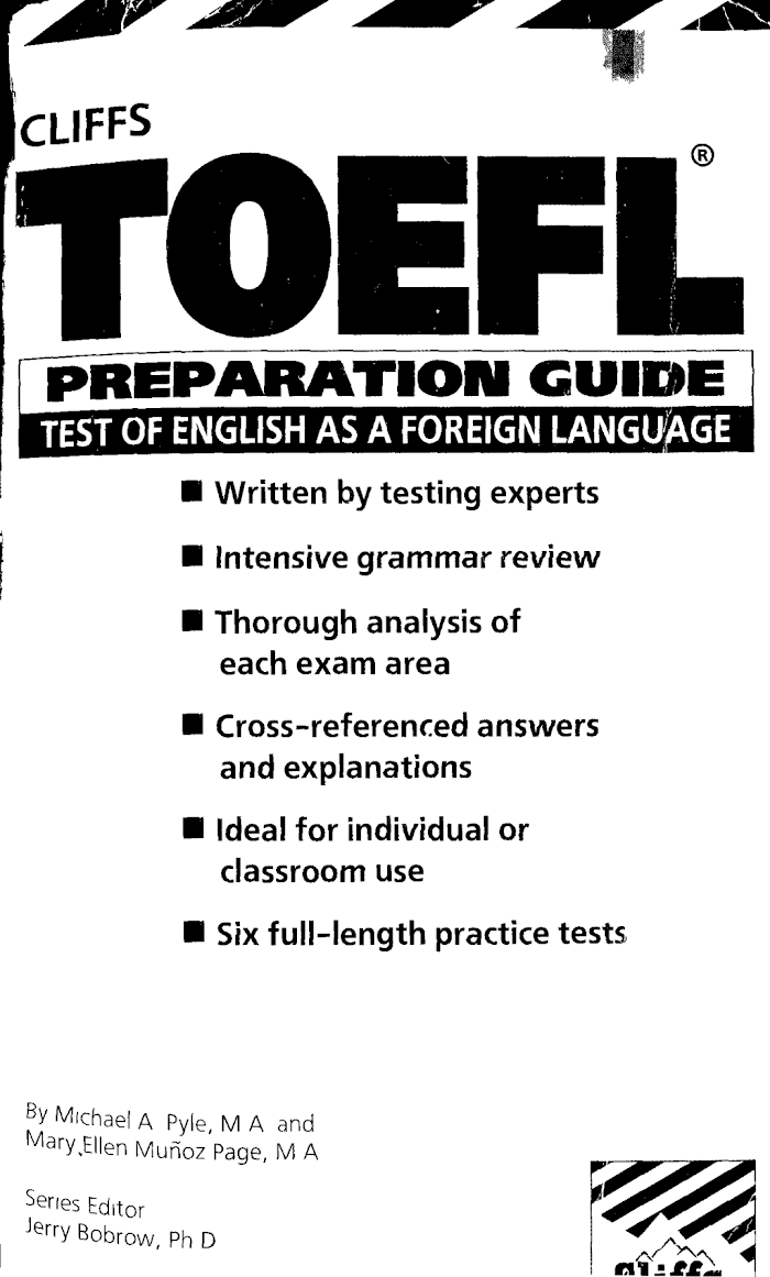 TOEFL cliffs preparation guide
