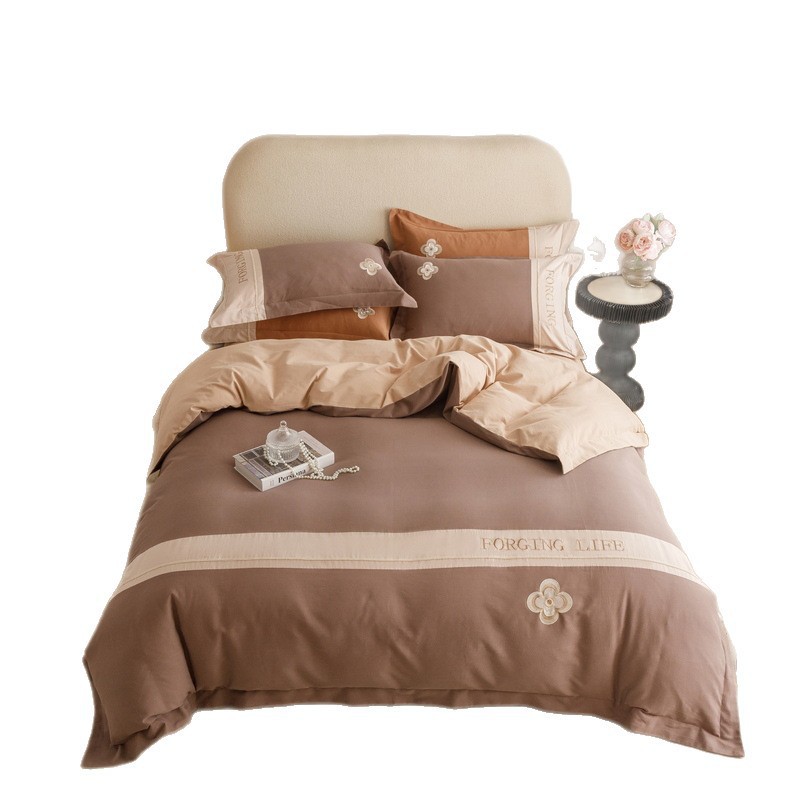 Long-staple cotton bedding set, brushed
