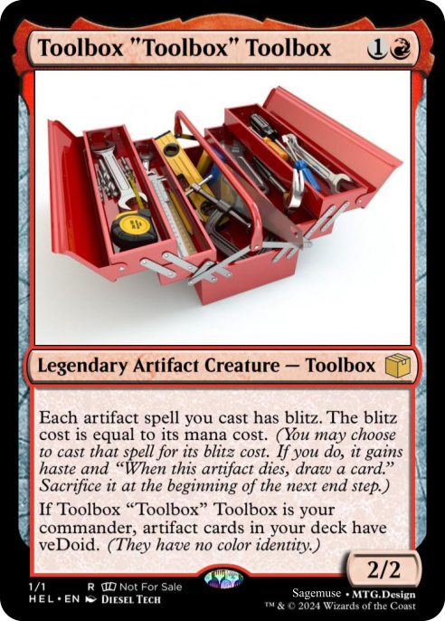 mtg toolbox cards Henzie "Toolbox" Torre Blitz! Haste Creatures Magic Commander Deck The blitz cost is equal to its mana cost Toolbox MTG Commander Box Inserts