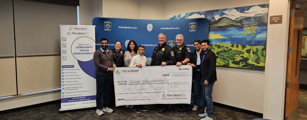 ITServe Alliance Seattle Chapter Supports First Responders with CSR Donation to Bothell Police Department