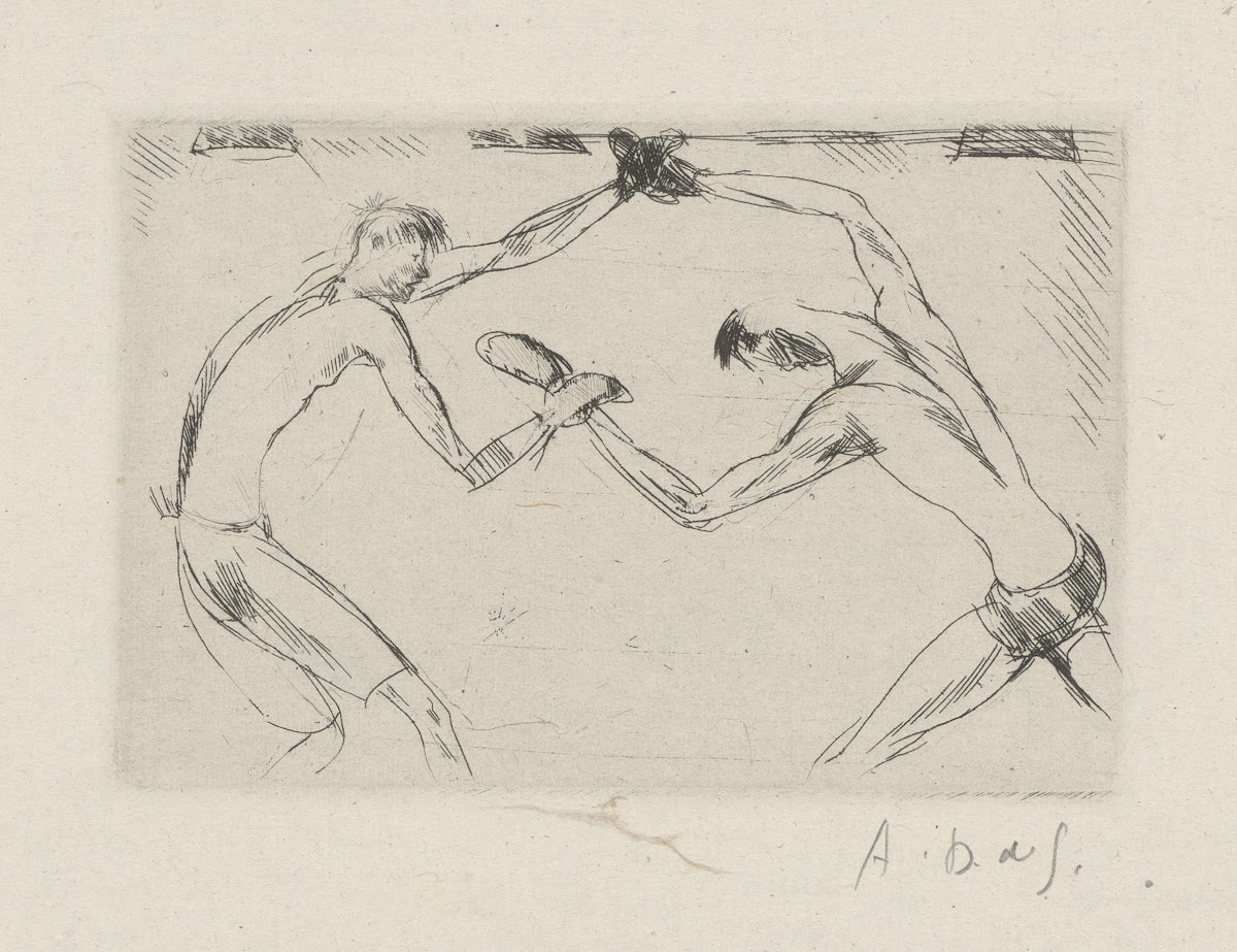 Tableau de la boxe illustré de 29 gravures à leau forte pl 42 1923