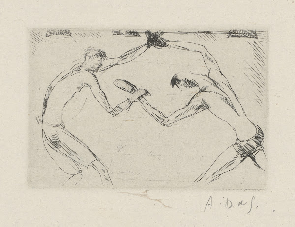 Tableau de la boxe illustré de 29 gravures à leau forte pl 42 1923