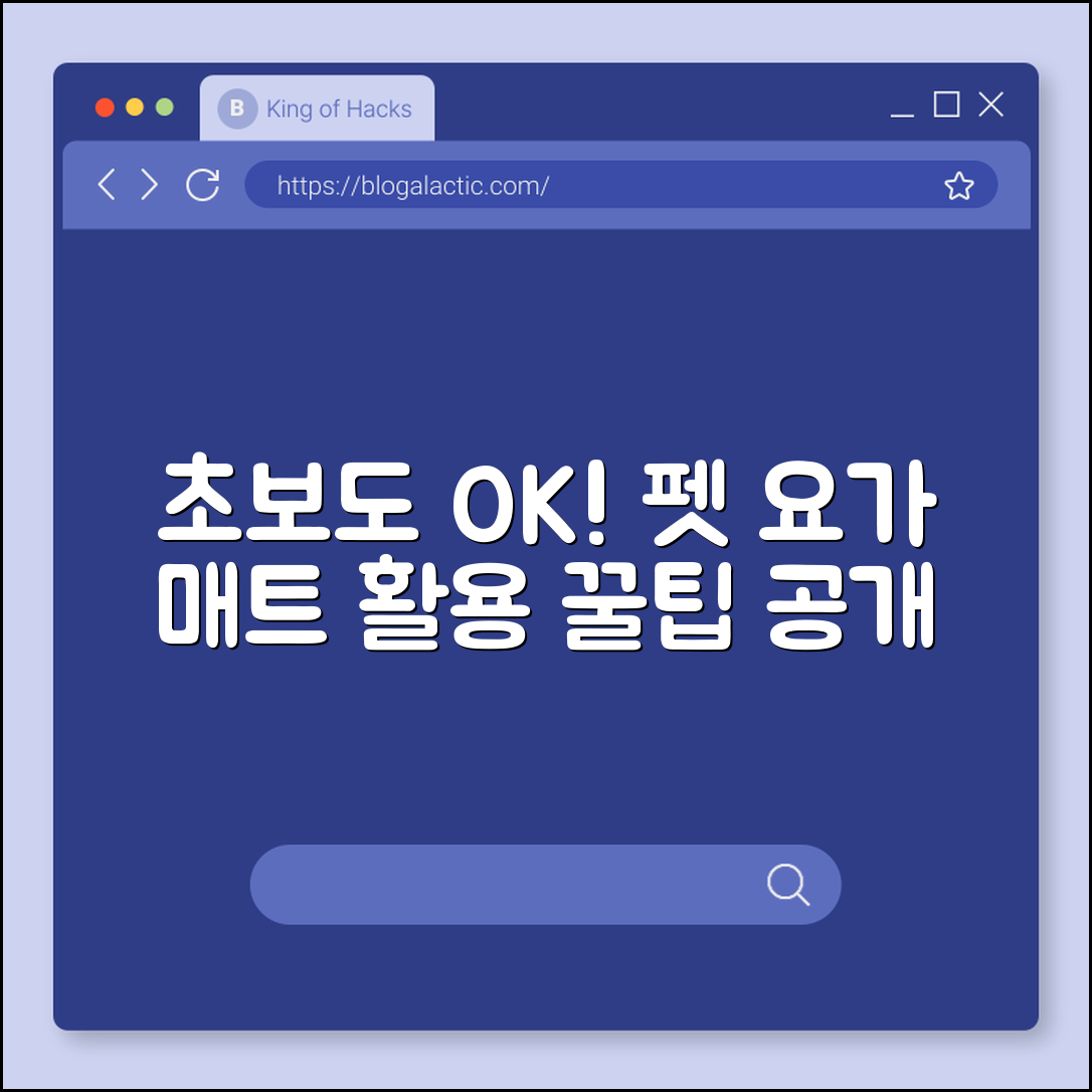 초보자도 쉽게 즐기는 펫 요가 매트 활용법