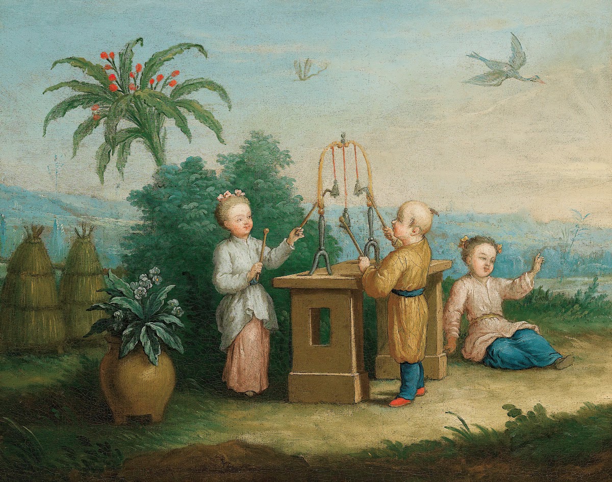 Children Playing With Bells