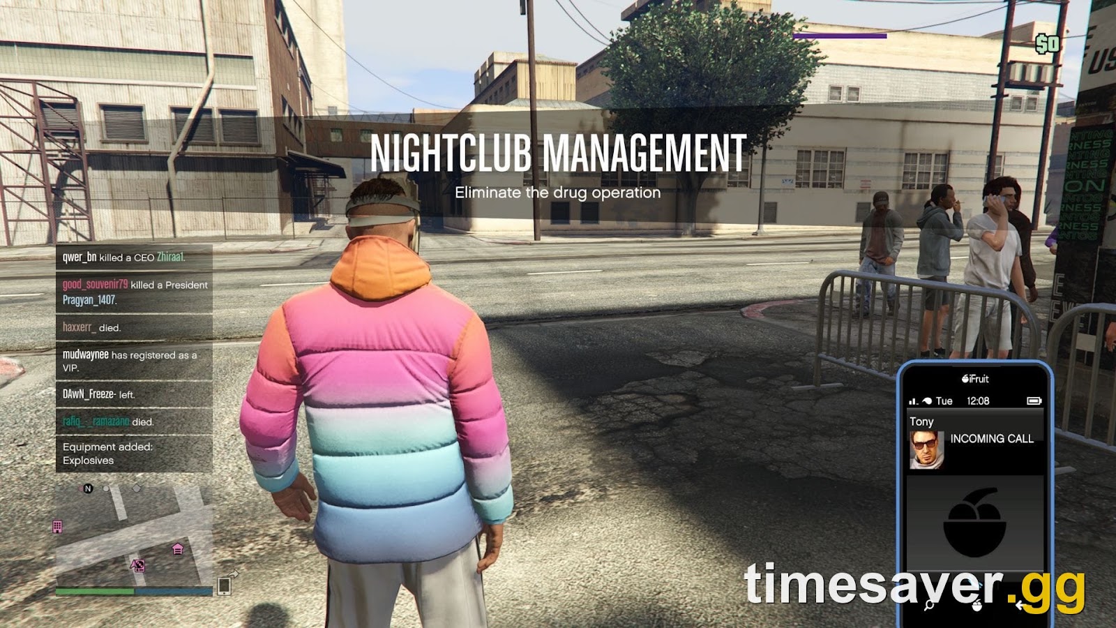 GTA Online Nightclub Management mission in progress