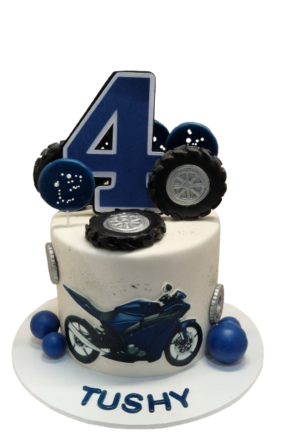 Motorcycle Themed 40th Birthday Cake CB-NC757