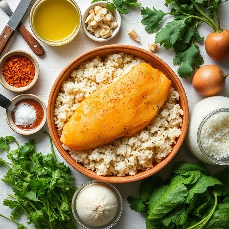 Ingredients for Anti-Inflammatory Turmeric Chicken & Rice Bowl: Easy & Flavorful Dinner