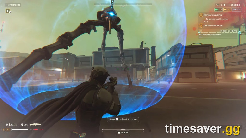 Helldivers 2 Illuminate Harvester walker with a Destroy Harvester objective during a Void mission