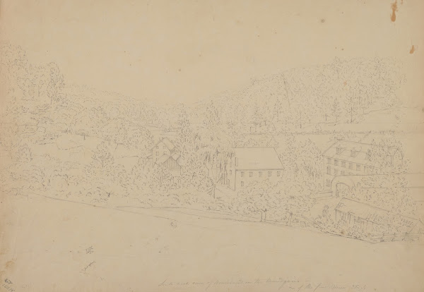 South west view of Rockland on the Brandywine  one of the four views JRS 1814 18