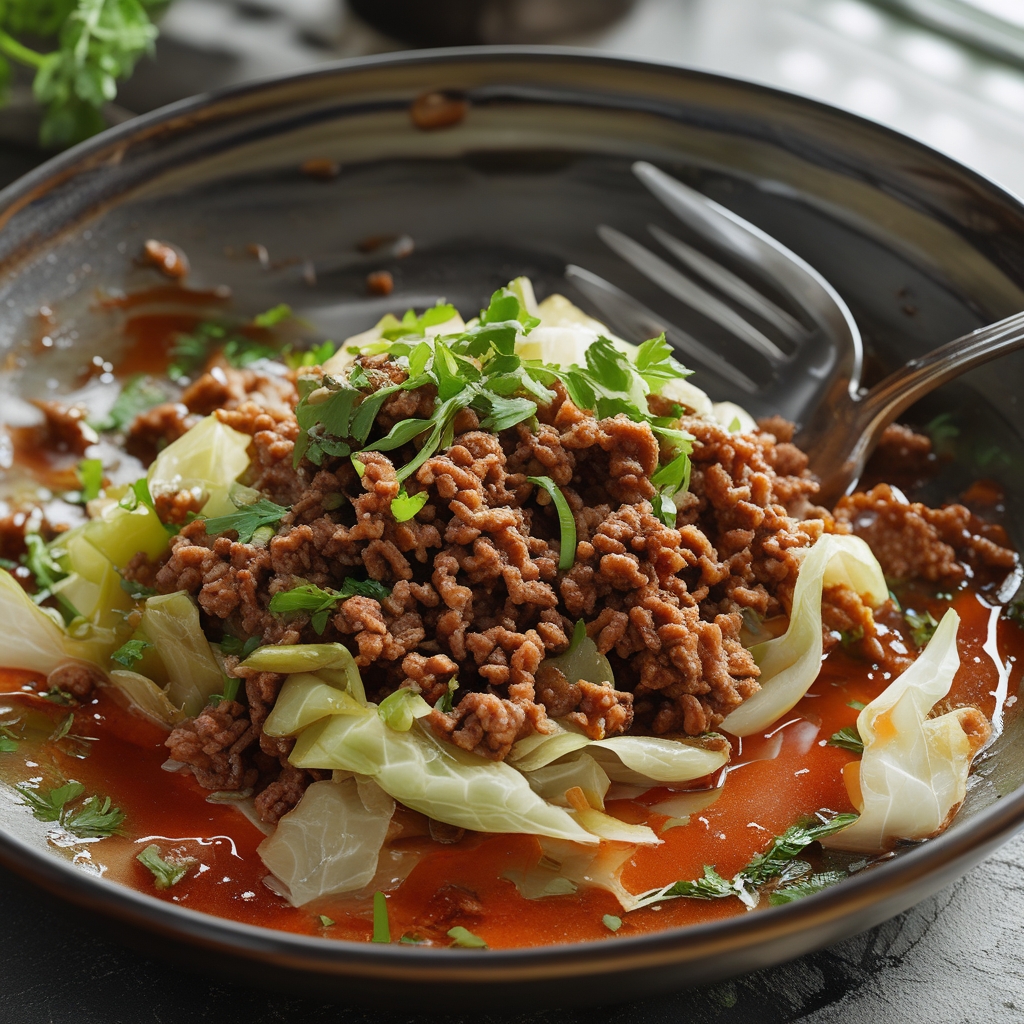 Low Carb Mongolian Ground Beef Cabbage – Easy & Delicious Weeknight Dinner finished