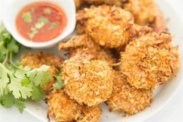 Tôm Lăn Dừa Nướng Giòn