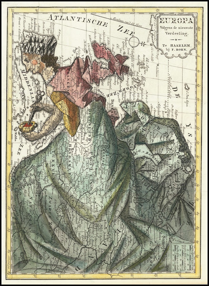 Europa Volgens de nieuwste Verdeeling 1794