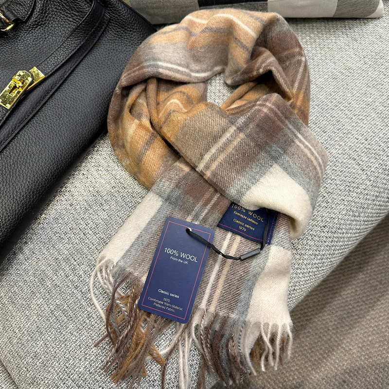 Classic check scarf made from 100% Australian wool