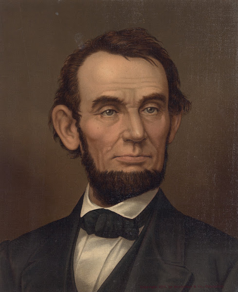 Abraham Lincoln bust portrait with beard 1877