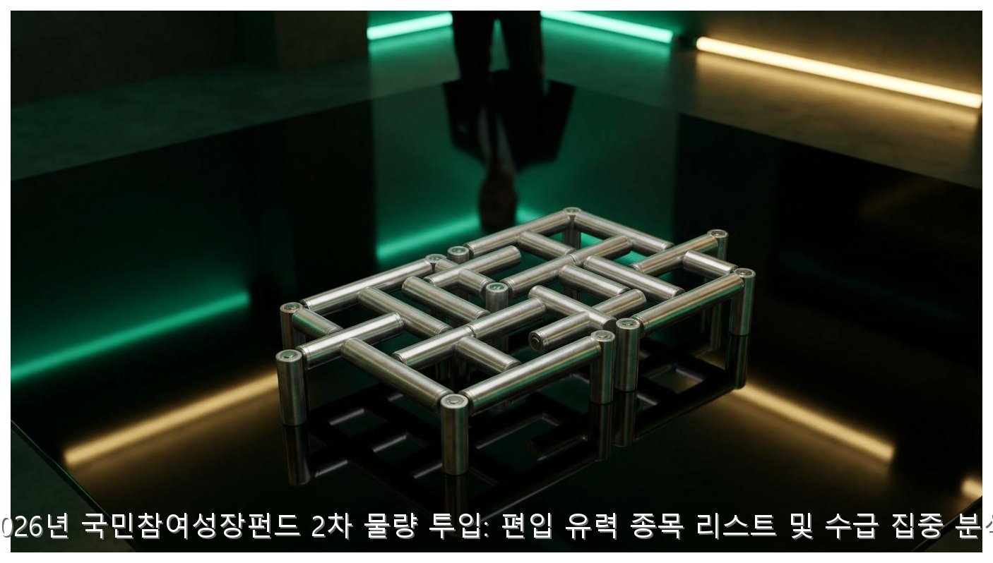 2026년 국민참여성장펀드 2차 물량 투입: 편입 유력 종목 리스트 및 수급 집중 분석 핵심 안내 및 분석 인포그래픽 (4)