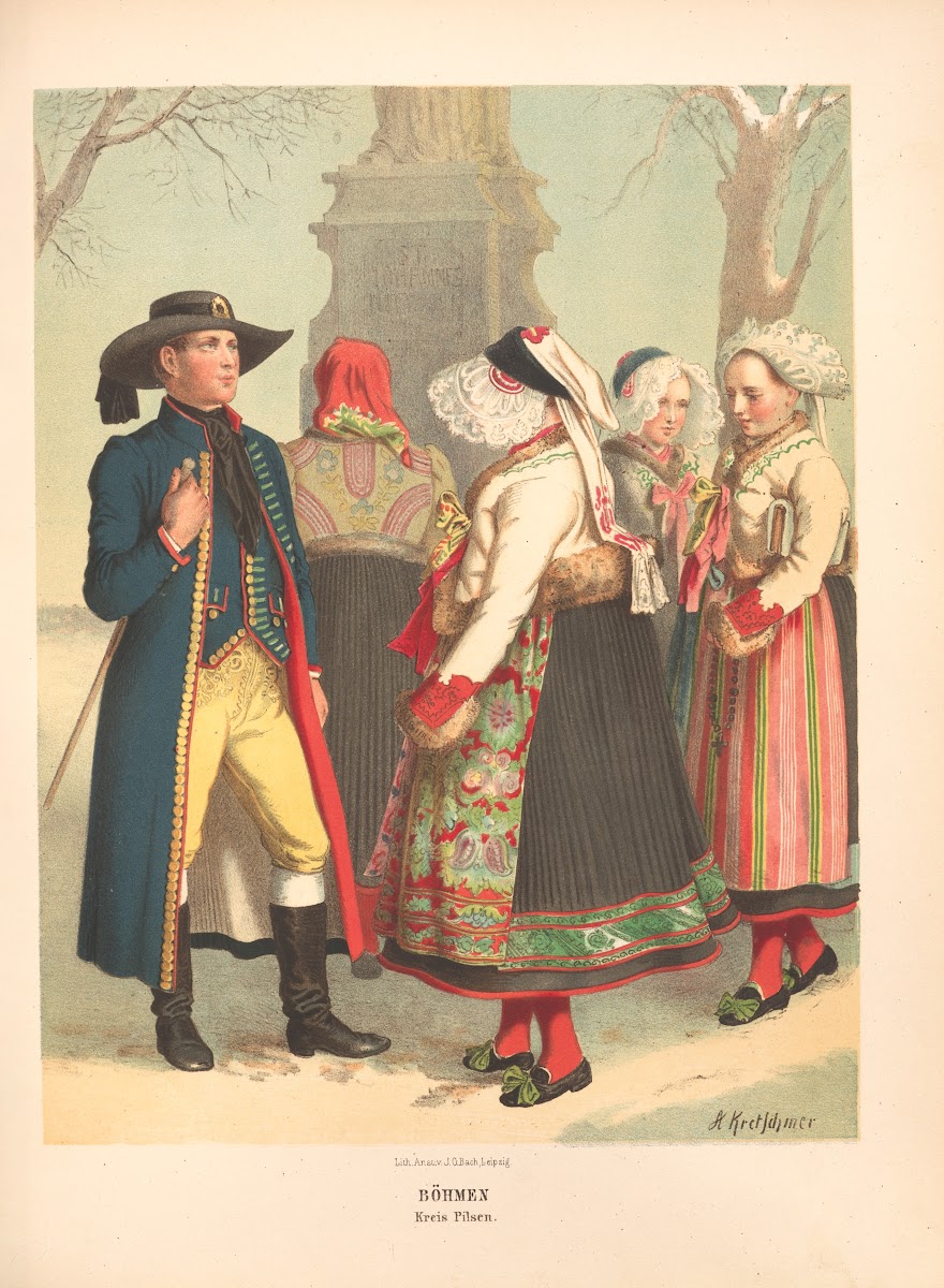 Deutsche Volkstrachten Pl56 1870
