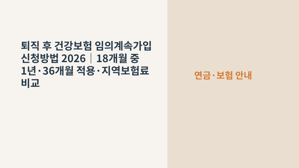 퇴직자가 급여명세서와 건강보험 고지서를 비교하며 임의계속가입을 확인하는 이미지