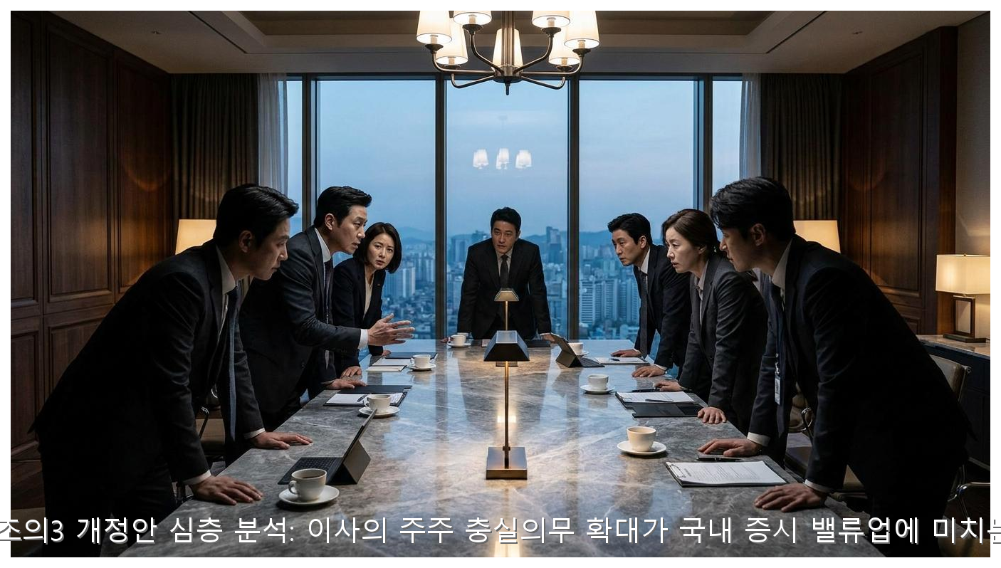 K-상법 제382조의3 개정안 심층 분석: 이사의 주주 충실의무 확대가 국내 증시 밸류업에 미치는 실질적 영향 핵심 안내 및 분석 인포그래픽 (4)