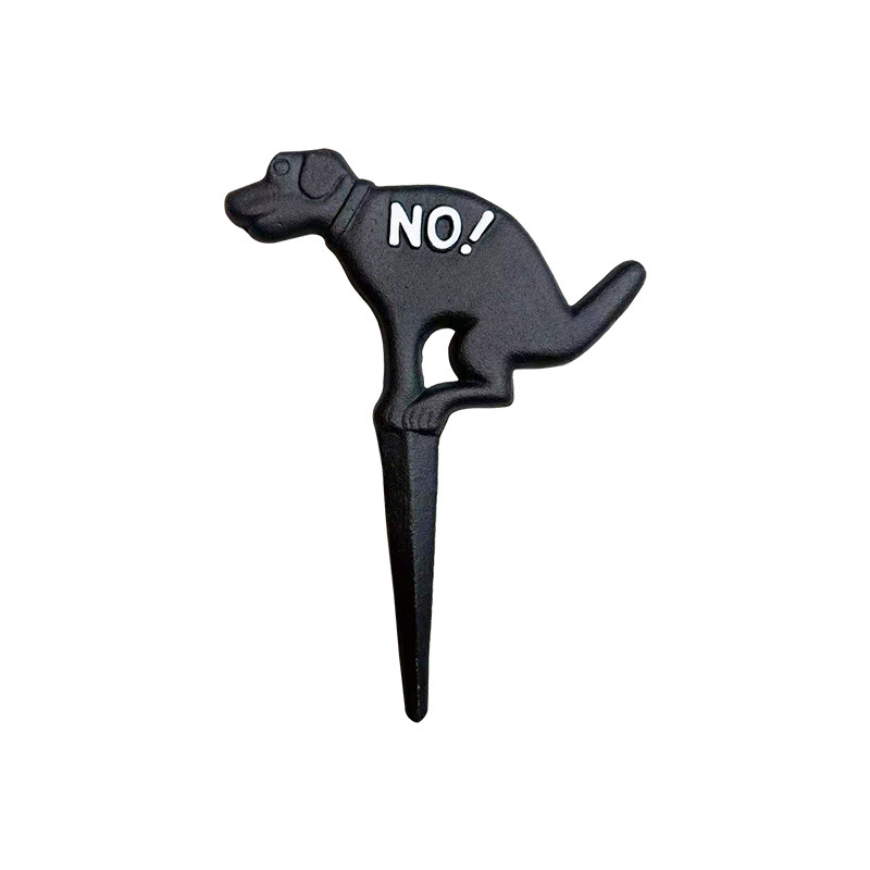Cast Iron Garden Sign with Dog Motif