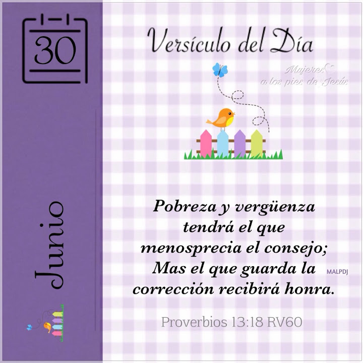 Junio 30 ~ Proverbios 13:18