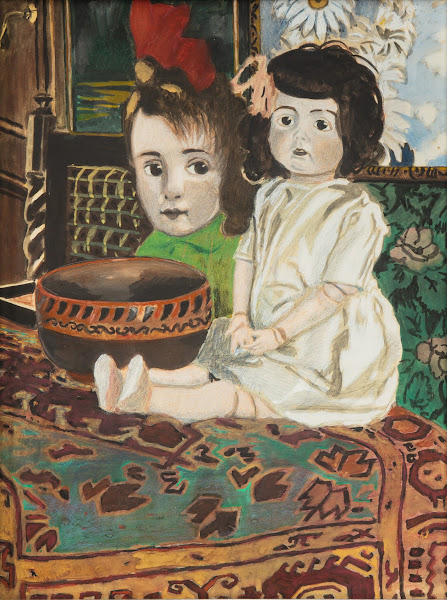 Petite fille à la poupée dans lintérieur du peintre 1924