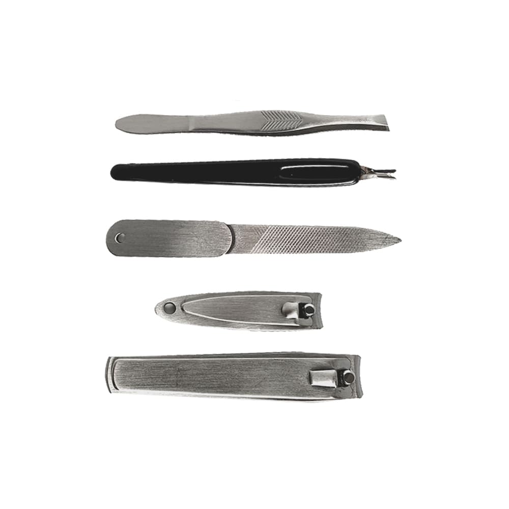 Set de cuidado personal de acero inoxidable Diamond Cosmetics™ de viaje con estuche, 6 piezas