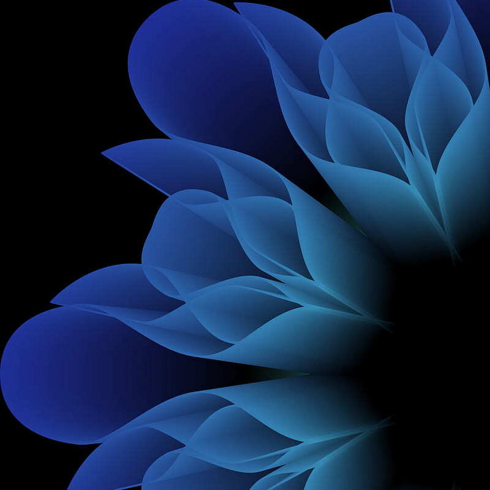 Download Abstract Blue Floral Pattern iPhone