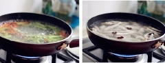 Bắc nồi lên bếp luộc sơ cà rốt và sả sau đó vớt ra để ráo. Tiếp tục cho chân gà vào luộc, đừng quên bỏ hoa hồi vào cho thơm nhé!