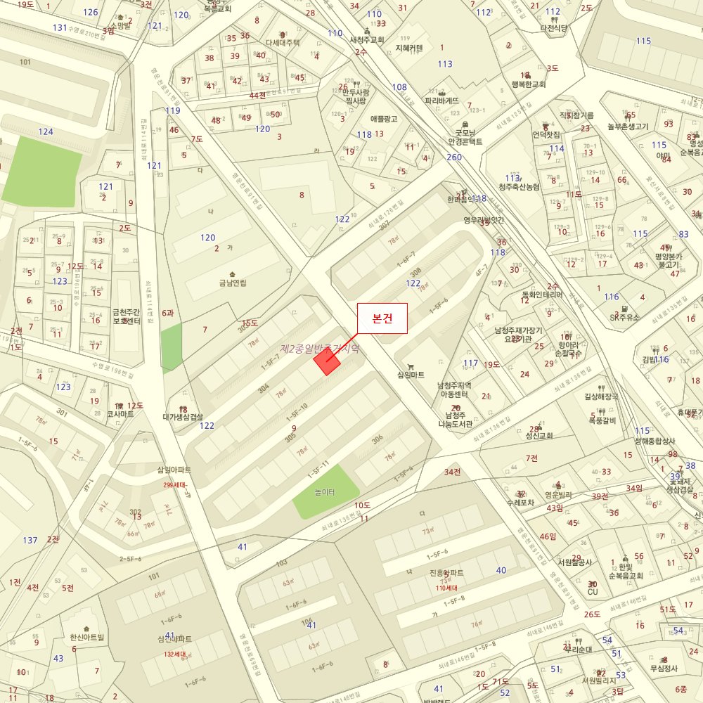 삼일아파트 상세위치도