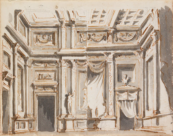 Stage Design Proposals A And B For A Drawing Room C 1790