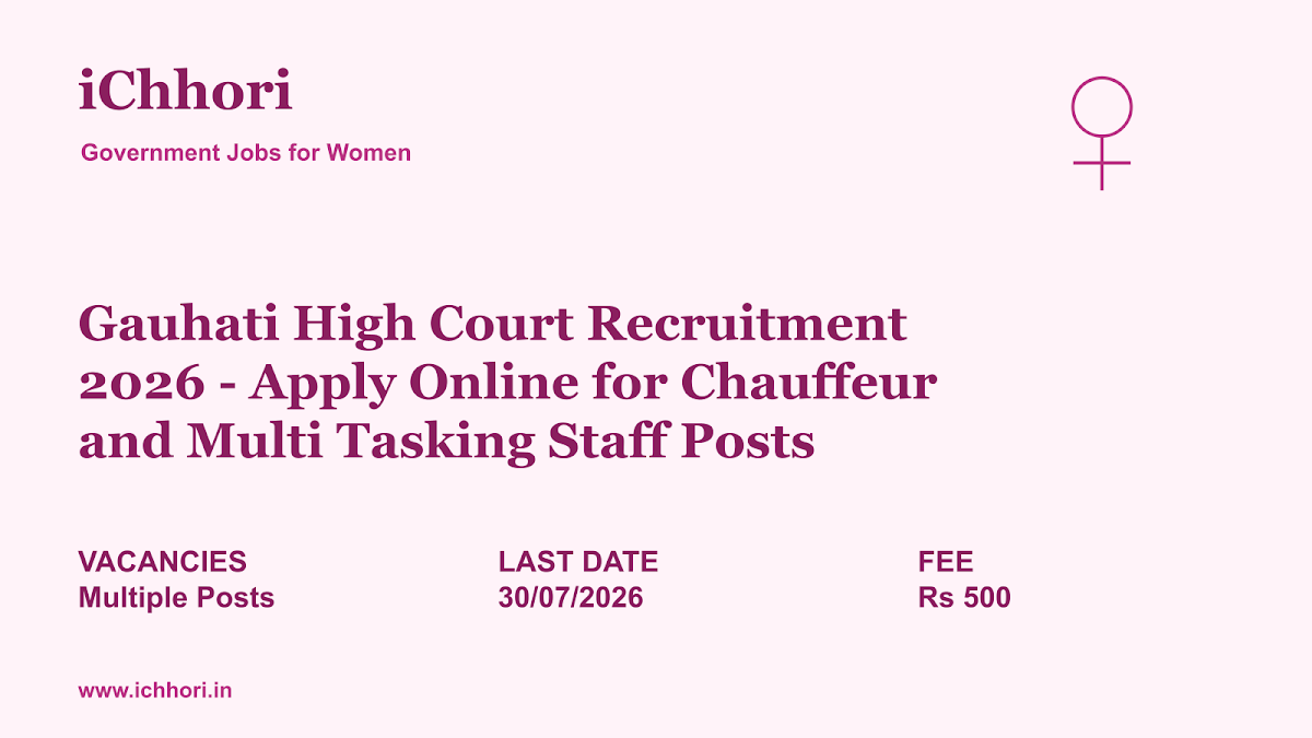 Gauhati High Court Recruitment 2026 - Apply Online for Chauffeur and Multi Tasking Staff Posts - iChhori