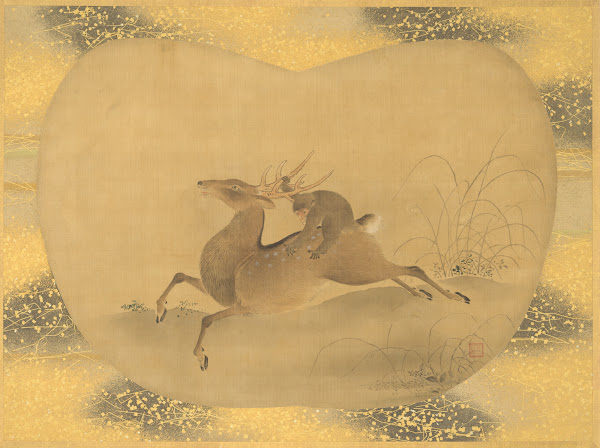 Monkey on a deer 18th century