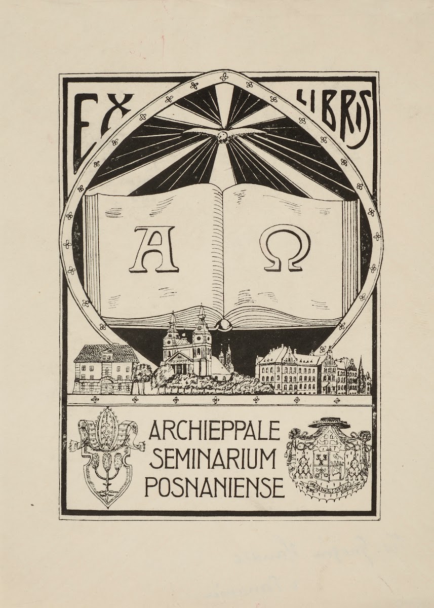 Bookplate Of The Archdiocesan IIbrary Of The Seminary In Poznań 1925