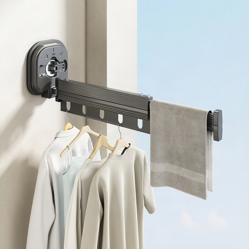 Laundry rack with suction cup, extendable, model 985