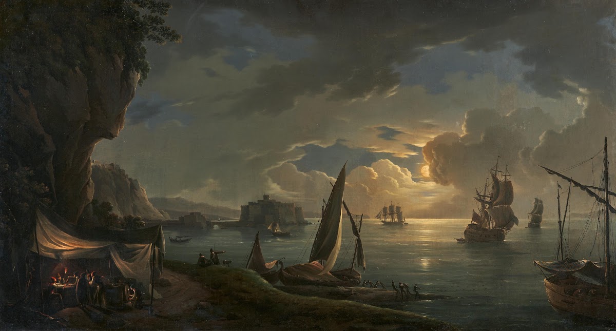 Moonlit Night on the Gulf of Naples 19th century