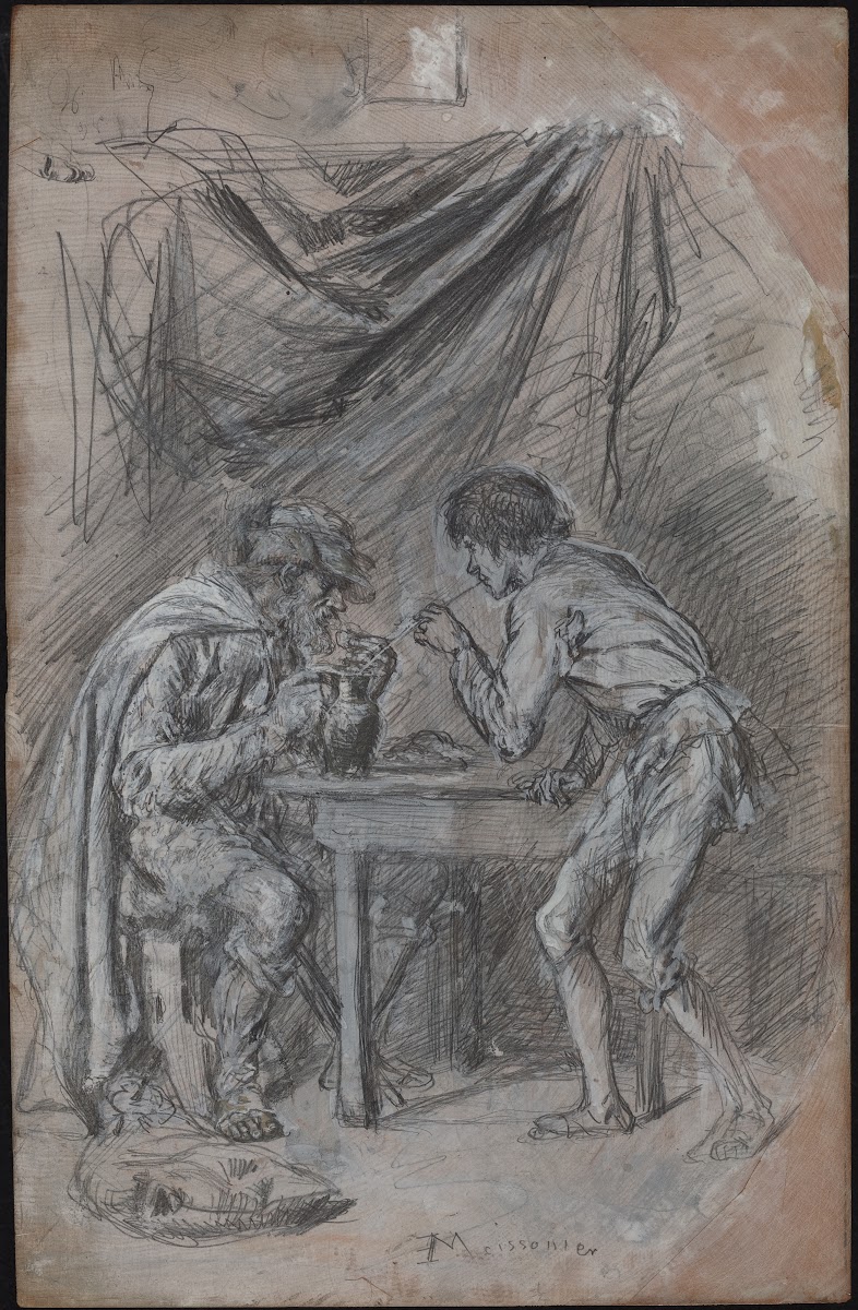 Lazarille de Tormes Stealing Drink from a Blind Man probably c 1846