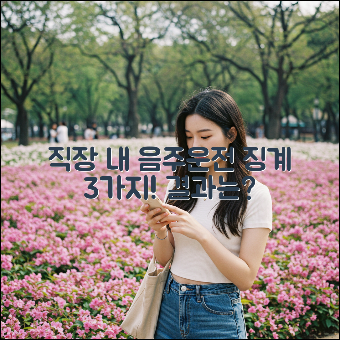 직장 내 음주운전 징계 3가지 가능성