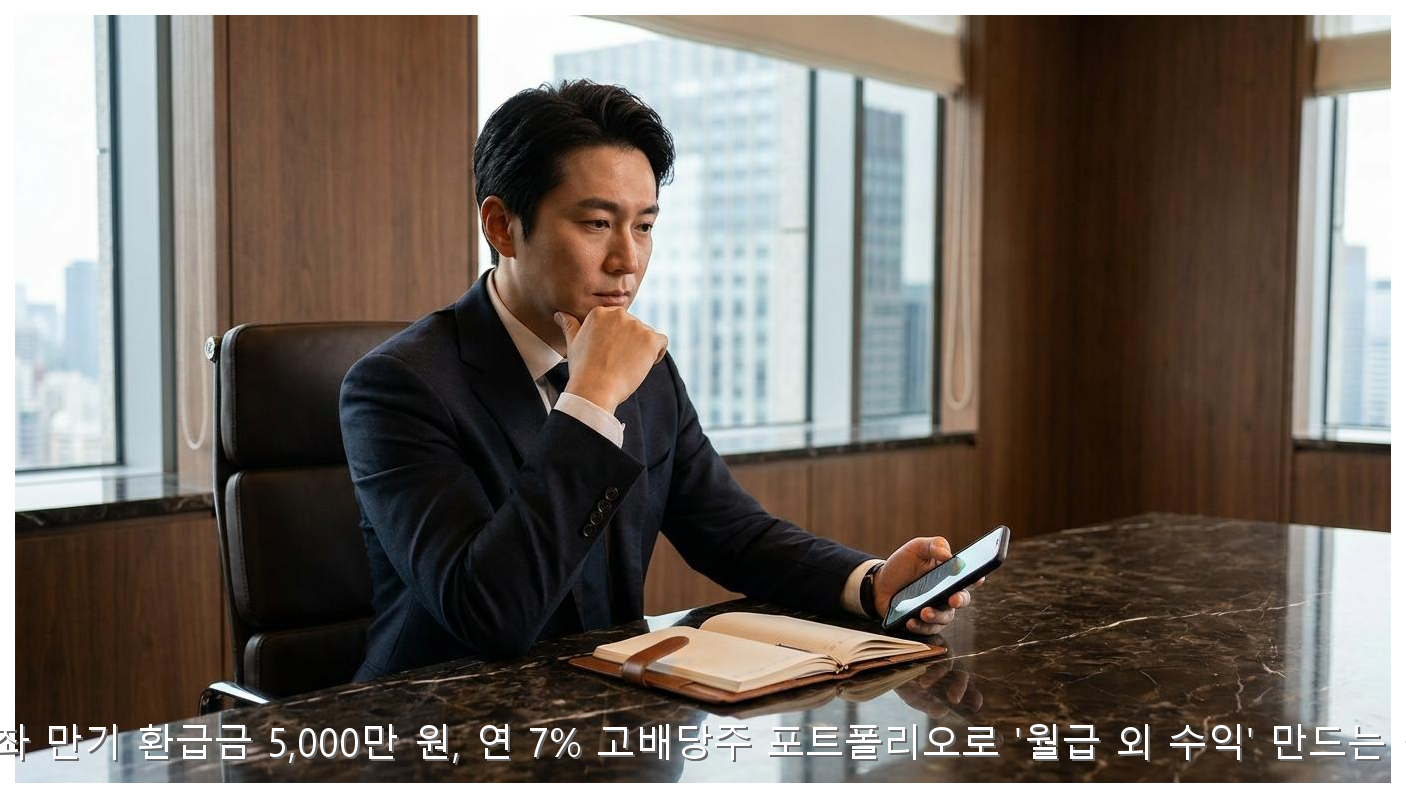 청년도약계좌 만기 환급금 5,000만 원, 연 7% 고배당주 포트폴리오로 '월급 외 수익' 만드는 실전 가이드 핵심 안내 및 분석 인포그래픽 (2)