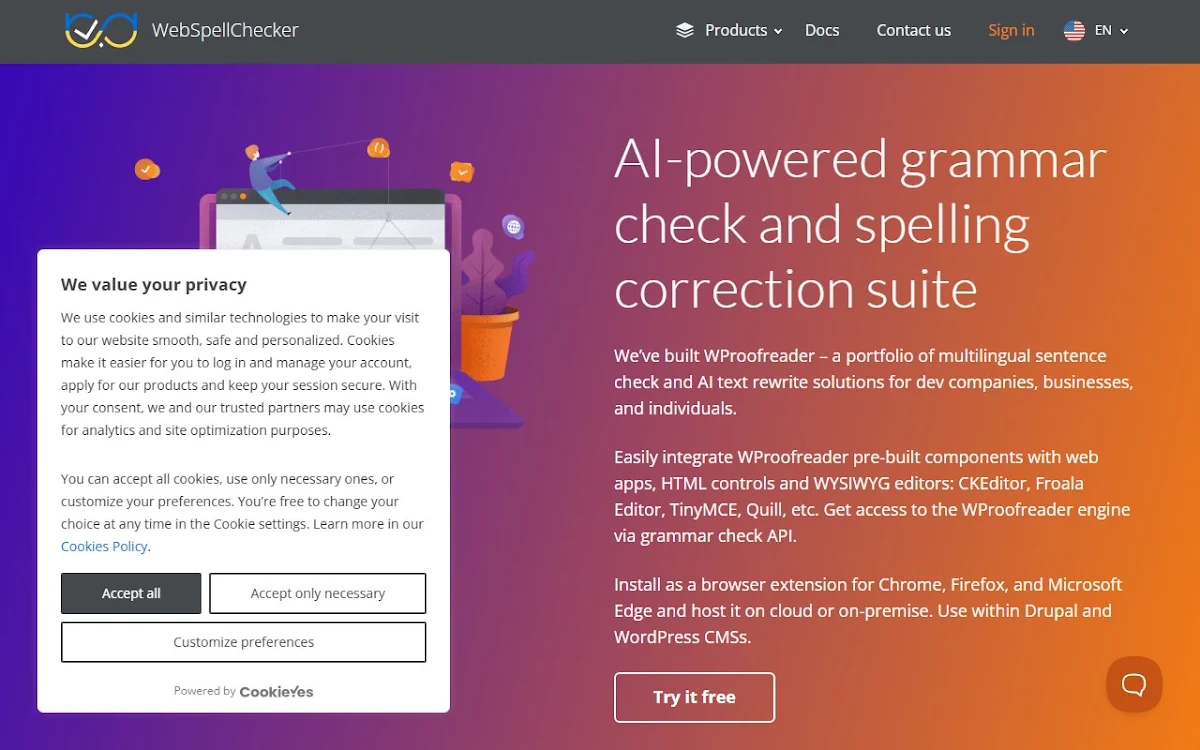 Captura de WebSpellChecker