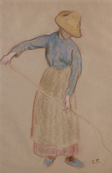 Paysanne à la fourche circa 1901